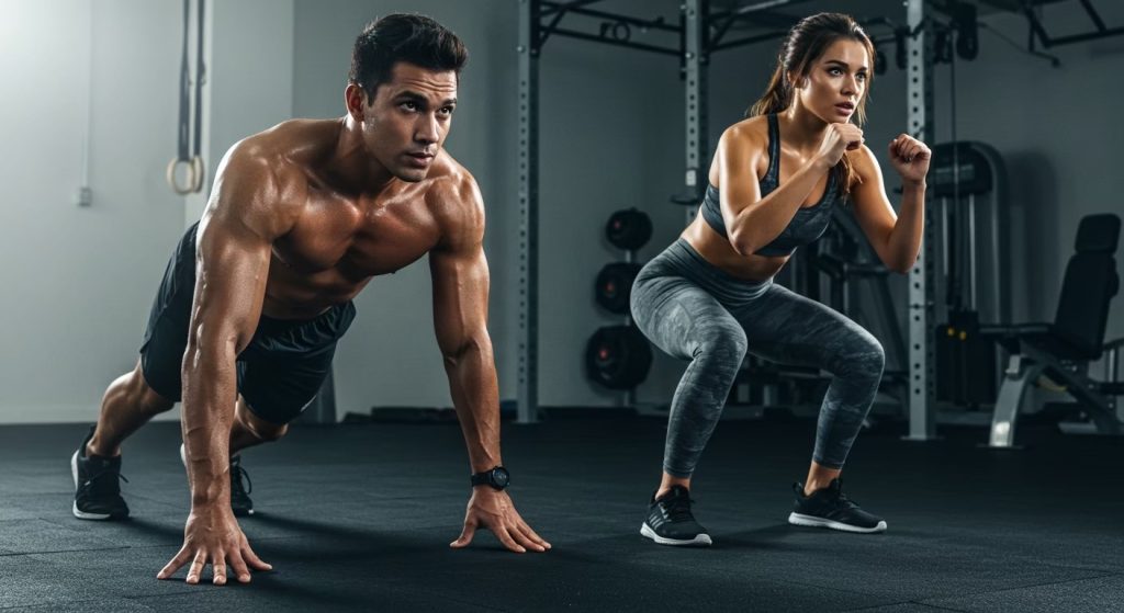 トレーニングをしている人