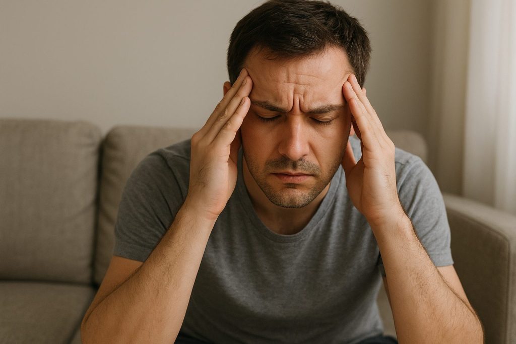 悩んでいる男性