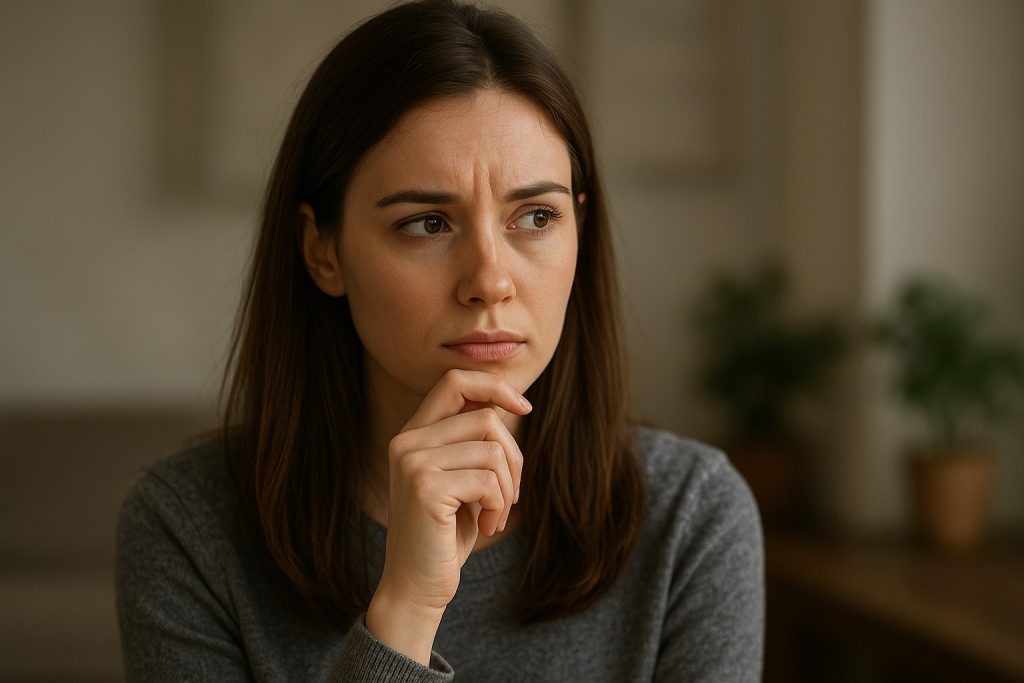 考えている女性