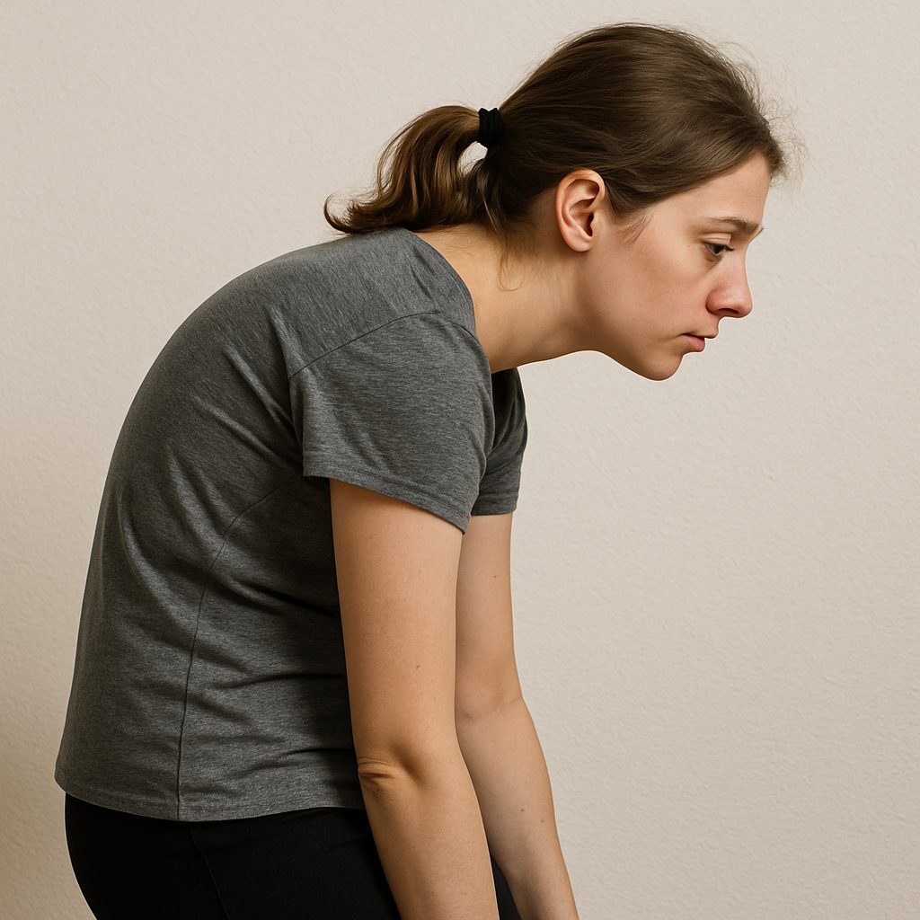 姿勢の悪い女性のイメージ