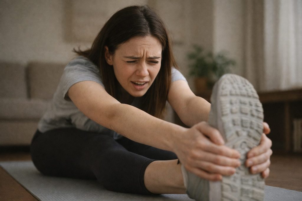 ストレッチをしてる女性