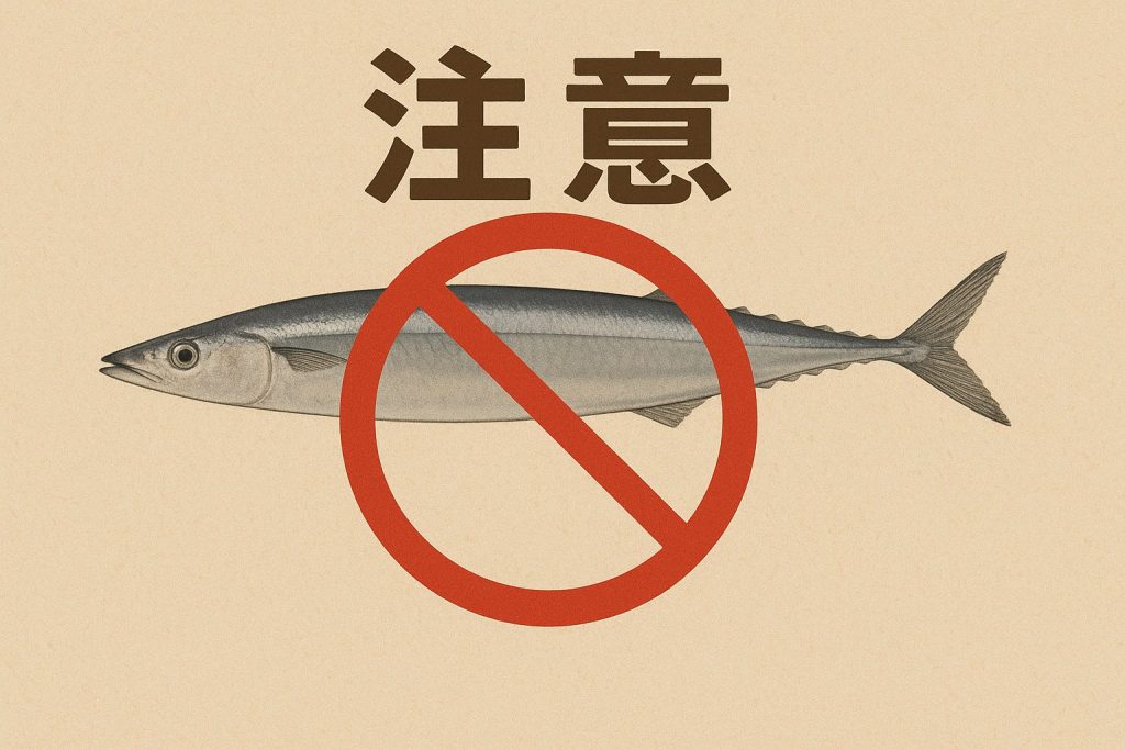 秋刀魚の注意喚起のイメージ画像
