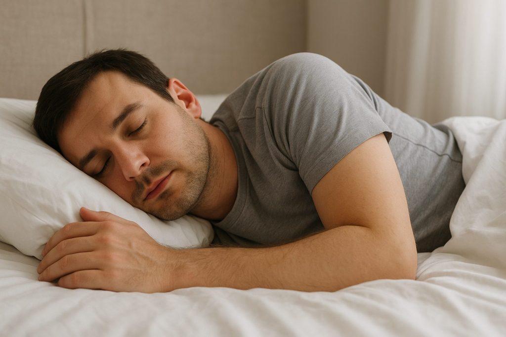 睡眠を取っている男性