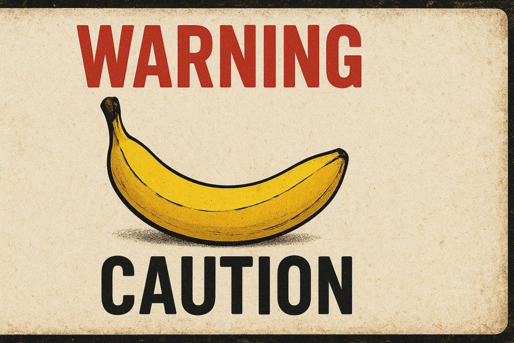 バナナの注意を促すイメージ