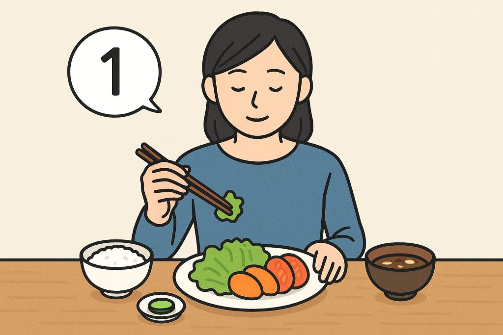 食べる順番を意識する女性