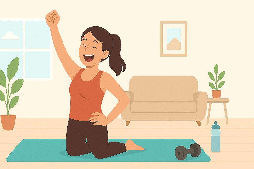 効果が出て喜んでいる女性